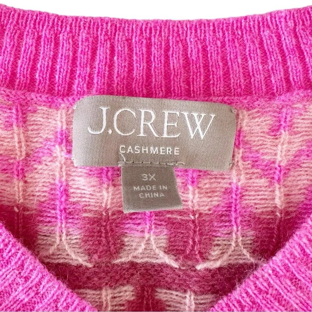 J. Crew • Cashmere Cropped Fair Isle V-neck Sweater - Picture 4 of 15